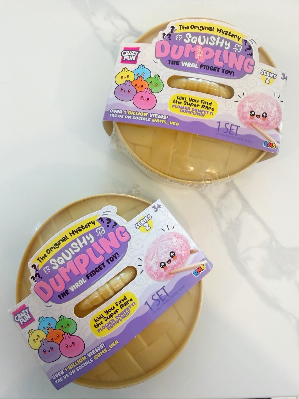 NEW Viral Squishy RMS Dumpling Mystery Fidget Toy Series 2 Set of 2 BUNDLE